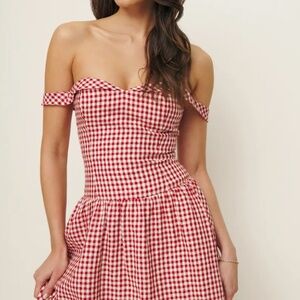 Reformation Sora Linen Dress Red - Size 0